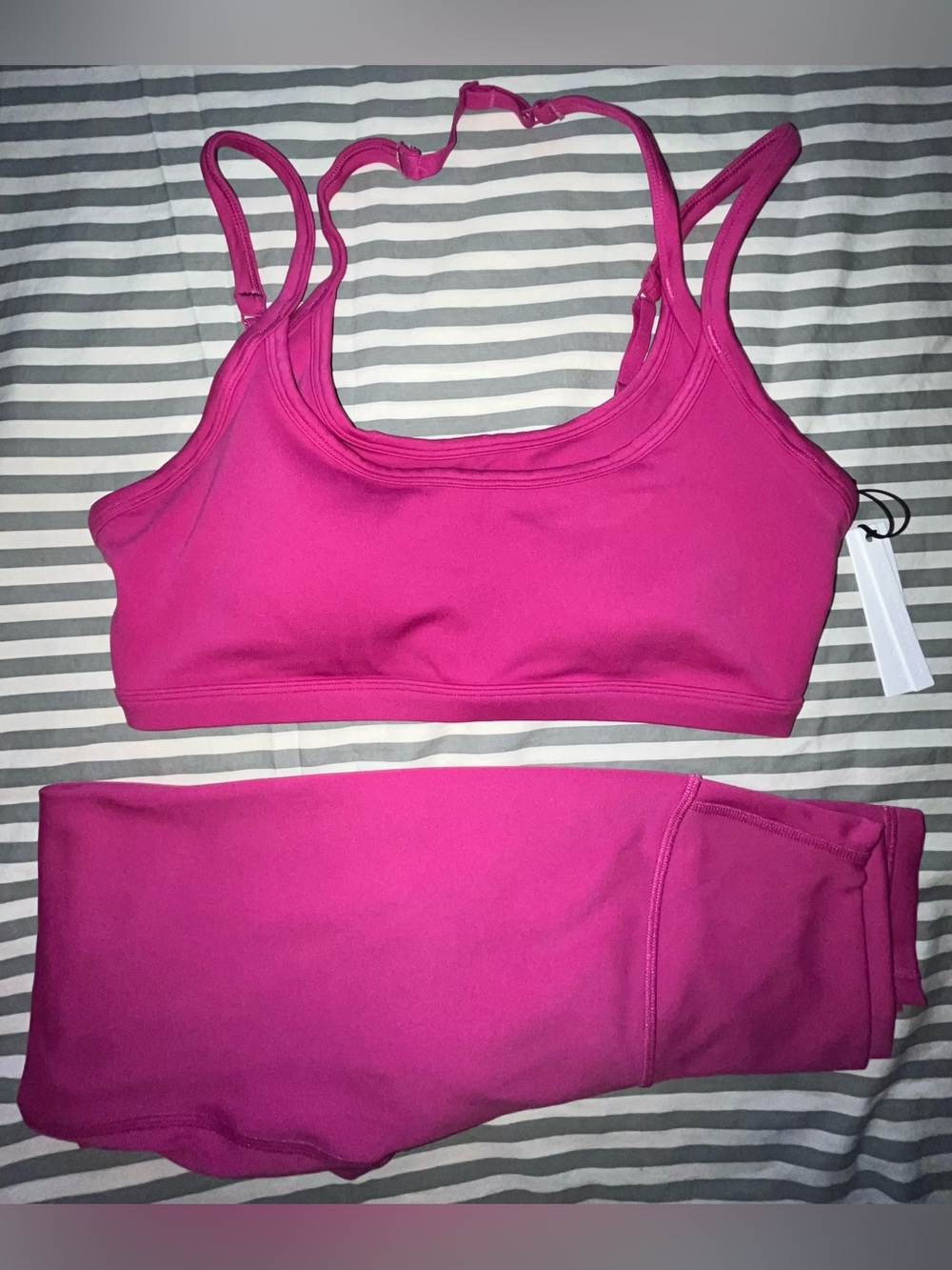Paragon Reluna Sculptseam Legging Plus + Monochrome Double-Layer Bra Berry Sz M